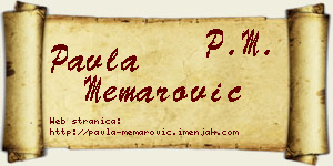 Pavla Memarović vizit kartica